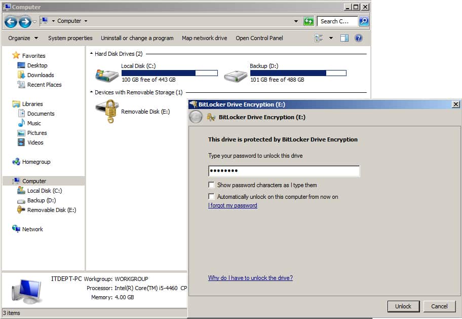 step 5 when usb is inserted after encryption