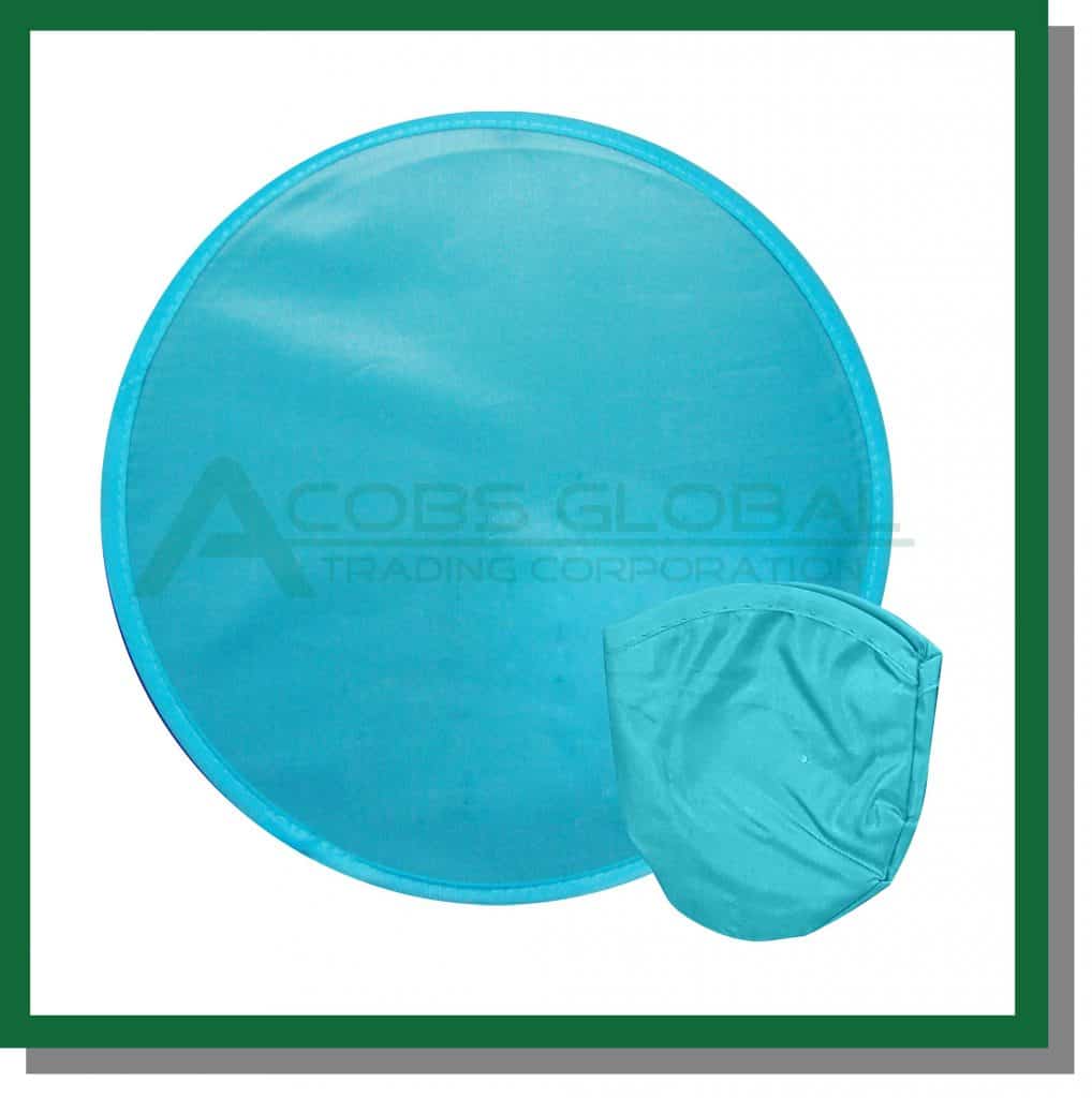blue folding fan